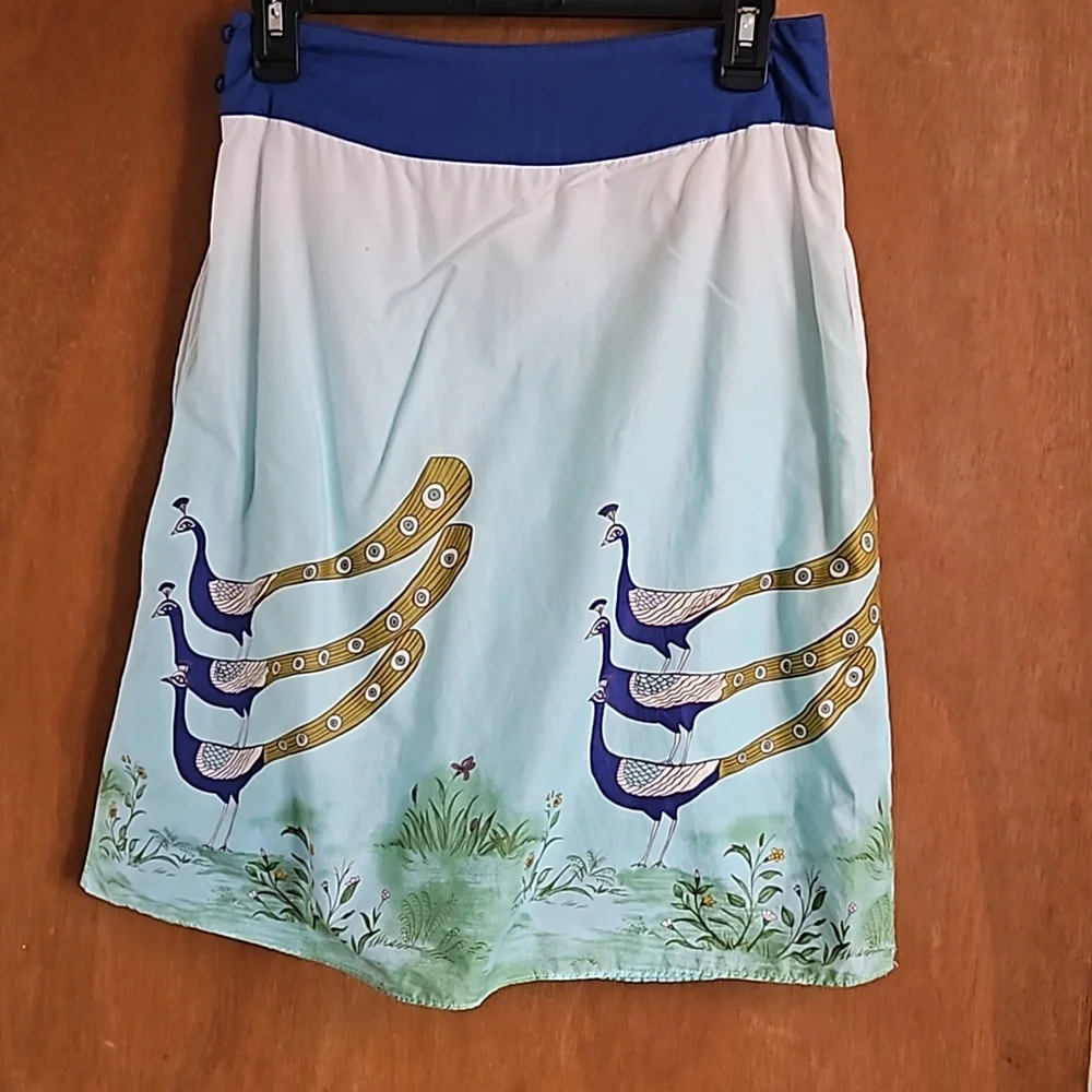 Anthropologie Edme & Esyllte Peacock Skirt sz 2_5